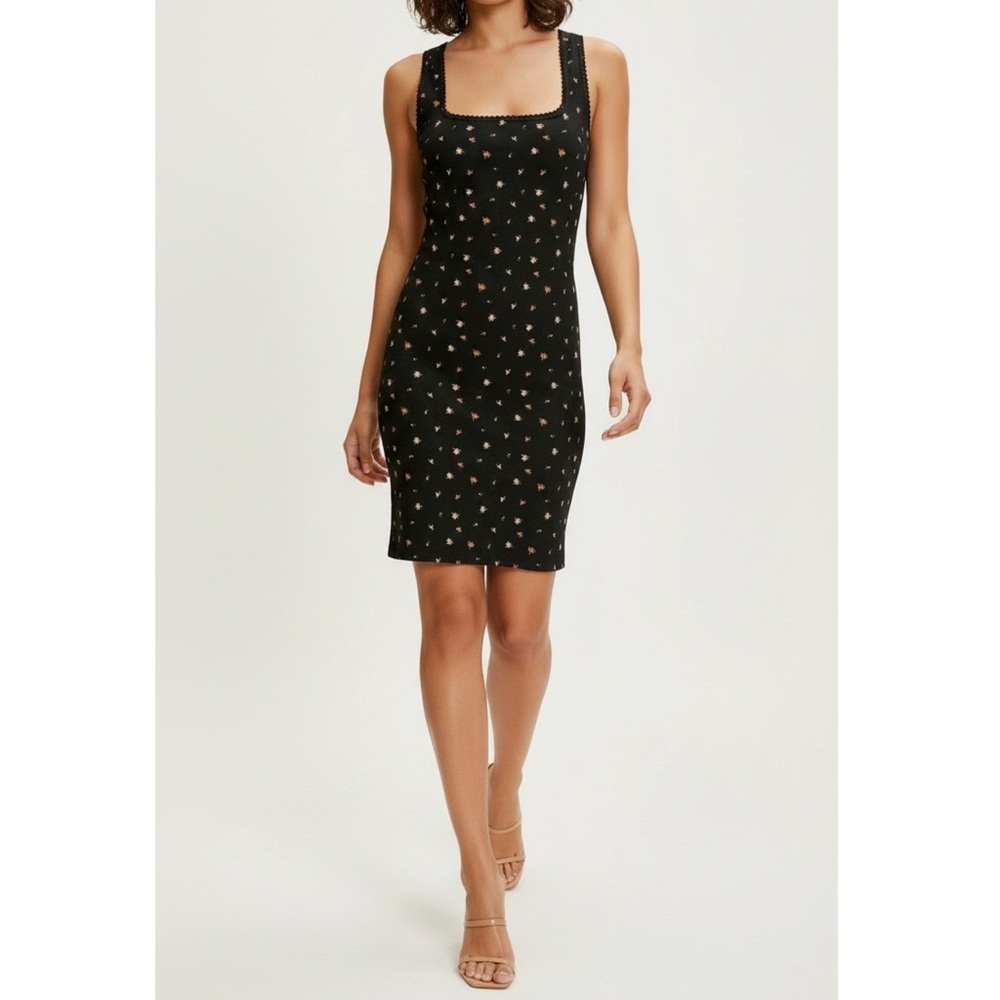 ROUJE PARIS Addie Mini Dress, Black Floral, FR36/US4 - Picture 7 of 15
